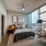 Spacious bedroom with ceiling fan