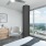 Modern decor inside apartment bedroom